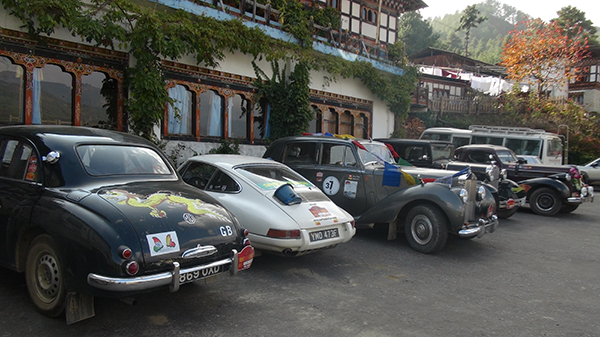 vintage car overland expedition india to Bhutan
